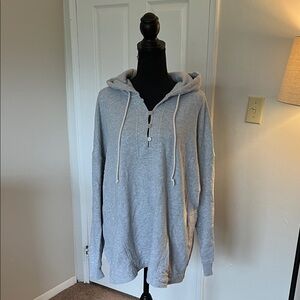 Aerie Beach Weekend Hoodie, Light Heather Gray, cotton size medium